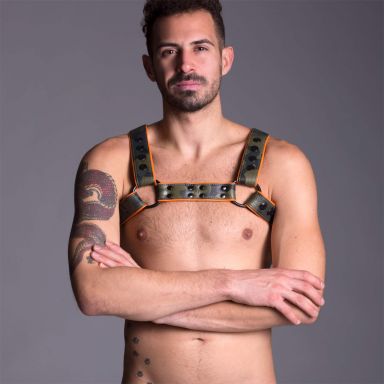Streamline Bulldog Harness Orange/Camo